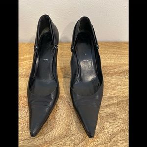 Helmut Lang Leather Kitten Heels